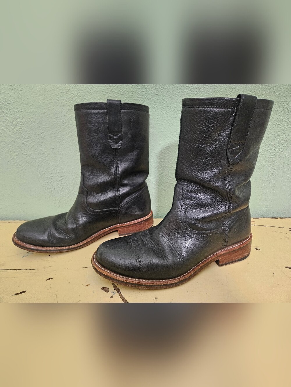 Ariat Two 24 Black Leather Western Moto Boots